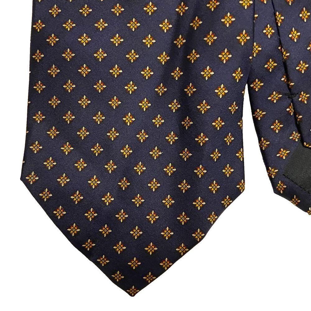 #8022 PURA SETA ITALY SILK TIE 4 X 57 BLUE HAND MADE